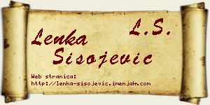 Lenka Sisojević vizit kartica